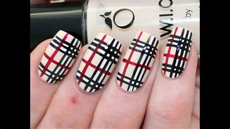 burberry print nails|Burberry nail strips.